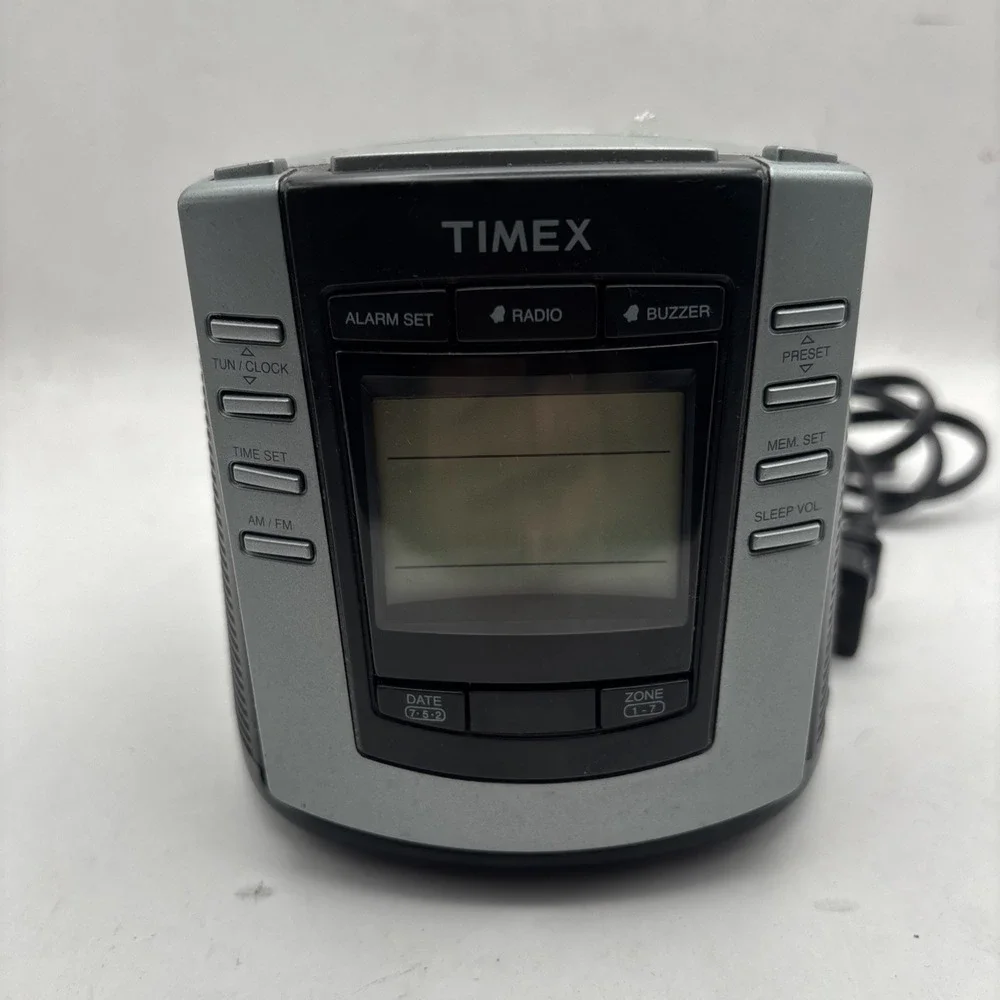 Timex T301B Dual Alarm Clock Radio | Used Digital Clock with FM Radio & Snooze:1